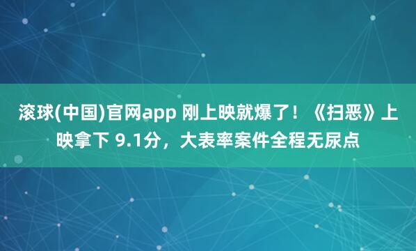 滚球(中国)官网app 刚上映就爆了！《扫恶》上映拿下 9.1分，大表率案件全程无尿点