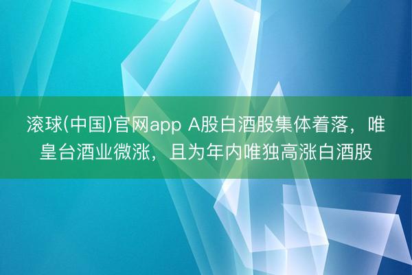 滚球(中国)官网app A股白酒股集体着落，唯皇台酒业微涨，且为年内唯独高涨白酒股