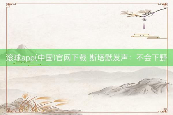 滚球app(中国)官网下载 斯塔默发声：不会下野