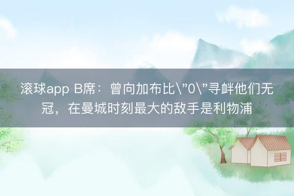 滚球app B席：曾向加布比