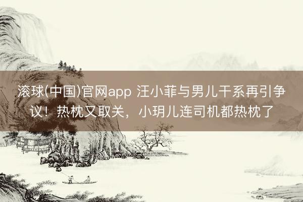 滚球(中国)官网app 汪小菲与男儿干系再引争议!热枕又取关,小玥儿连司机都热枕了
