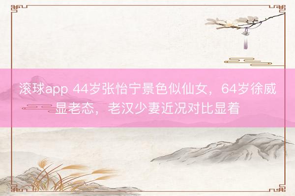 滚球app 44岁张怡宁景色似仙女,64岁徐威显老态,老汉少妻近况对比显着