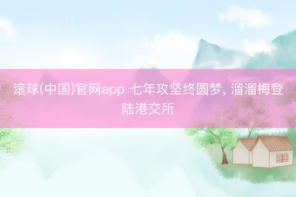 滚球(中国)官网app 七年攻坚终圆梦， 溜溜梅登陆港交所